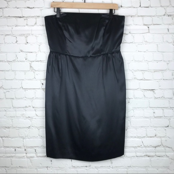 J. Crew Silk Black Strapless Mini Dress LBD - Picture 1 of 6